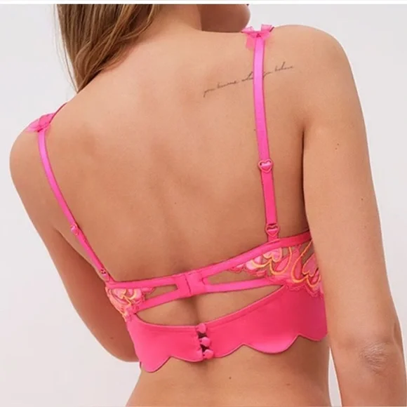 New! For Love and Lemons Graphic Hearts Bustier Top small - Picture 2 of 8